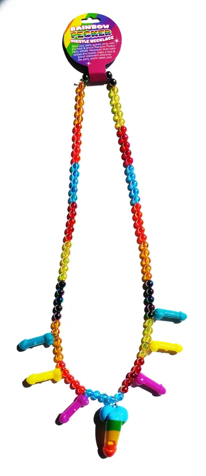 Anal Rainbow Pecker Whistle Necklace Hott Products