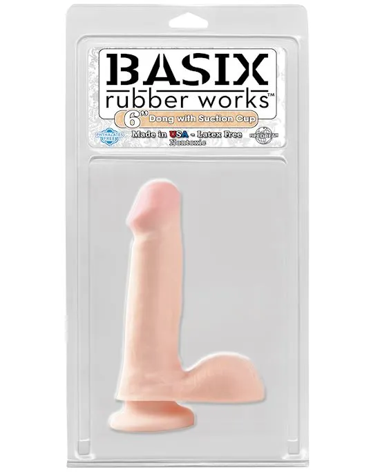 Basix 6 Inch Suction Cup Dildo | Basix Dildos