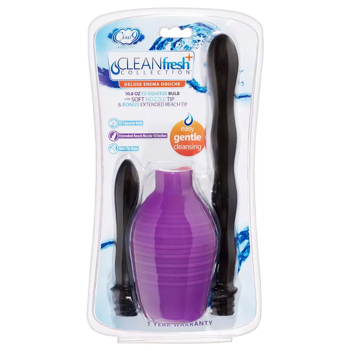 Cloud 9 Novelties Anal Deluxe Anal Enema Douche Kit 108 Oz Ez Squeeze Bulb