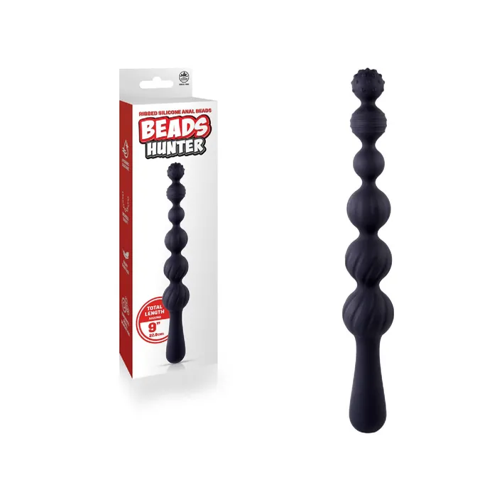 Excellent Power Beads Hunter 229cm Silicone Anal Beads Black Excellent Power Anal