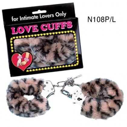 Excellent Power Vibrators Love Cuffs Leopard