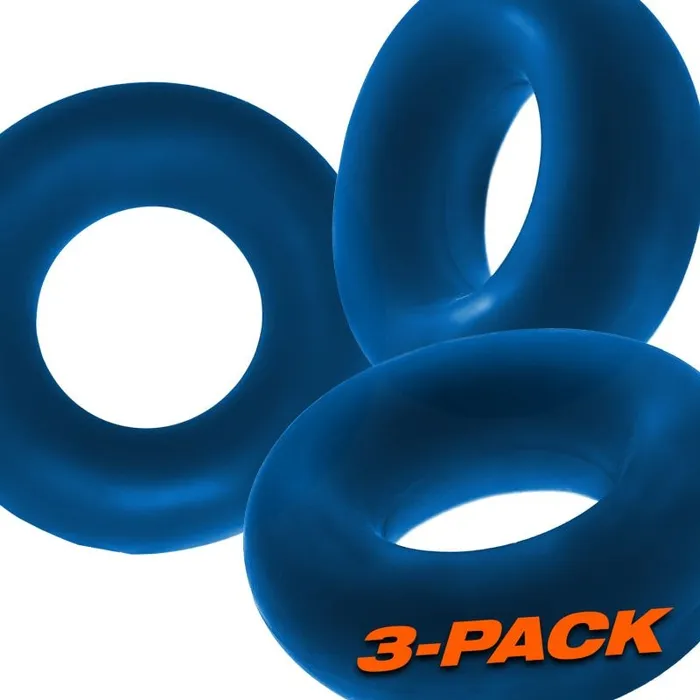 Fat Willy 3 Pc Jumbo Cockrings Space Blue | OxBalls Vibrators