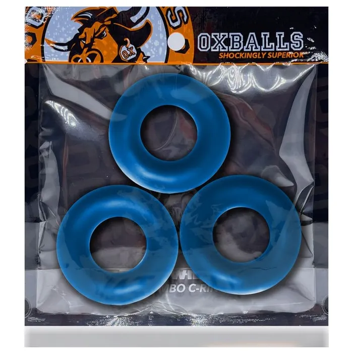 Fat Willy 3 Pc Jumbo Cockrings Space Blue | OxBalls Vibrators