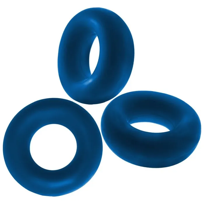 Fat Willy 3 Pc Jumbo Cockrings Space Blue | OxBalls Vibrators