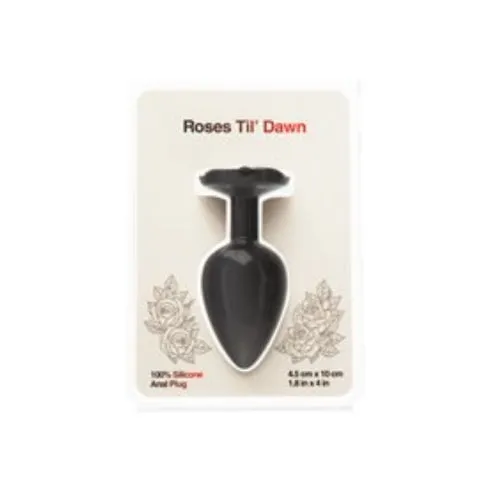 Roses Tilâ€™ Dawn â€“ Silicone Anal Plug - Large - Black | Bms Male Sex Toys