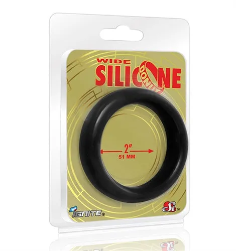 Wide Silicone Donut Black 2Inch Diameter SI Novelties Anal