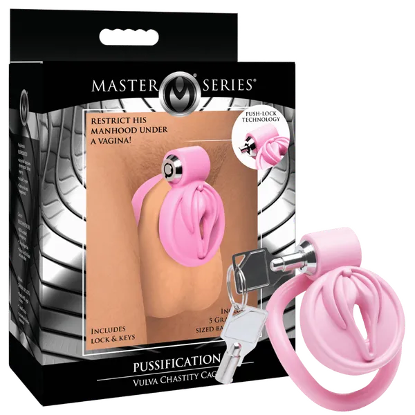 Xr Brands Male Sex Toys Pussification Vulva Chastity Cage