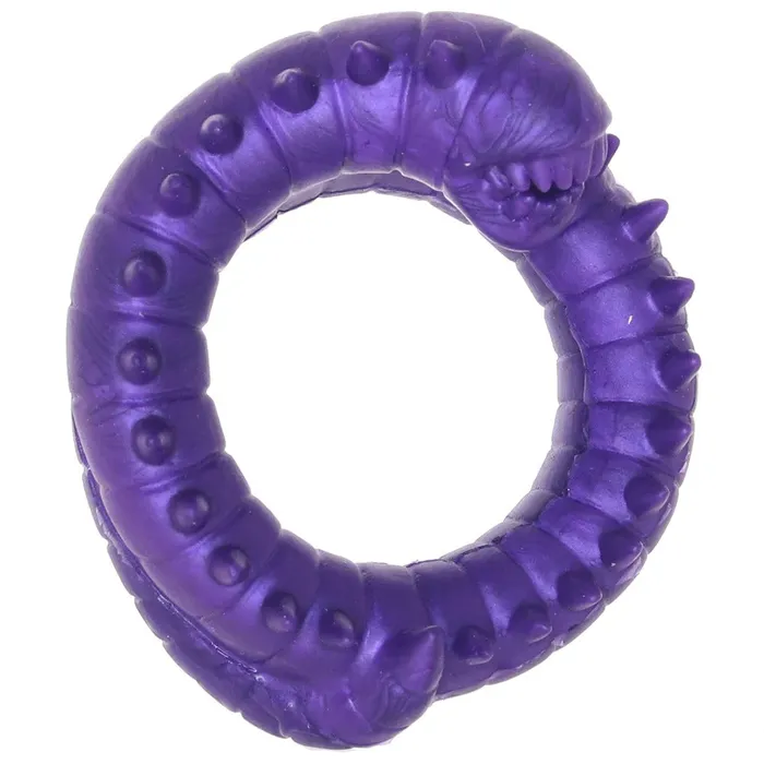 XR Brands Male Sex Toys Slitherine Silicone Cock Ring Purple