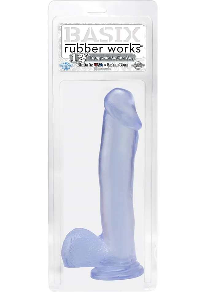 Basix 12 Dong WSuction Clear Pipedream Products Dildos