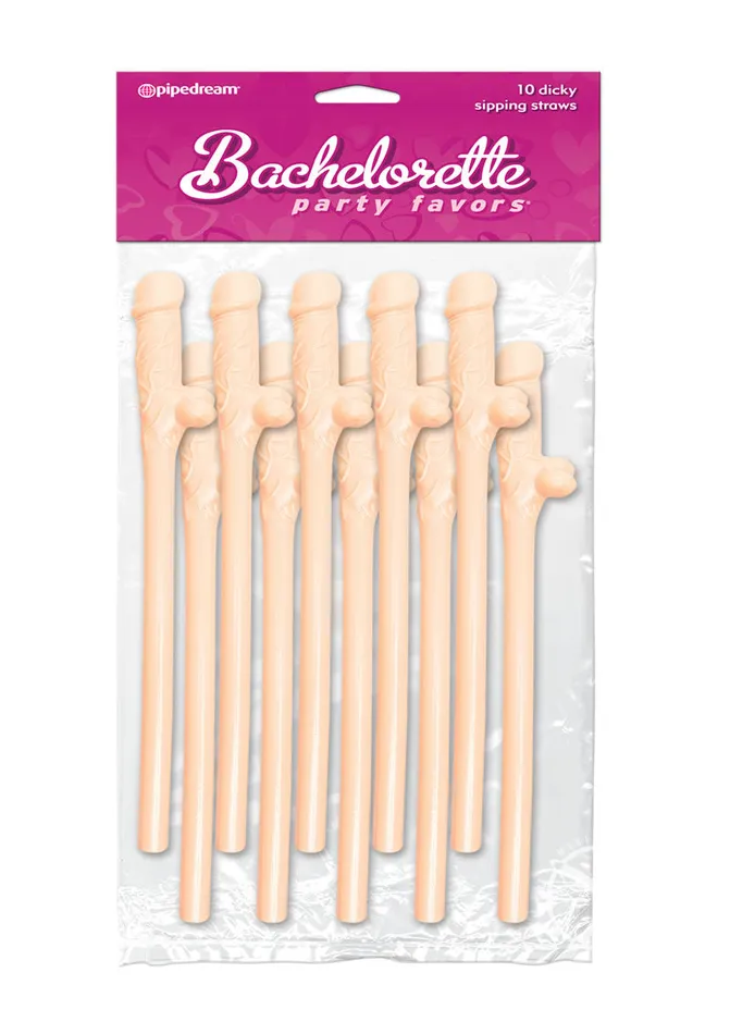 Bp Dicky Sipping Straws 10Pk Pipedream Productsinc Vibrators