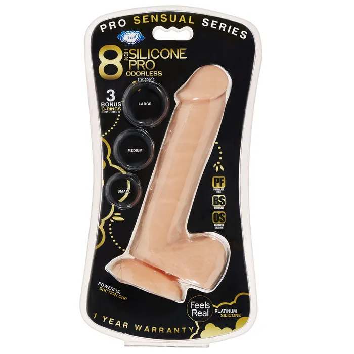 Cloud 9 Novelties Dildos | Pro Sensual Premium Silicone 8 Inch Dong With 3 Cockrings