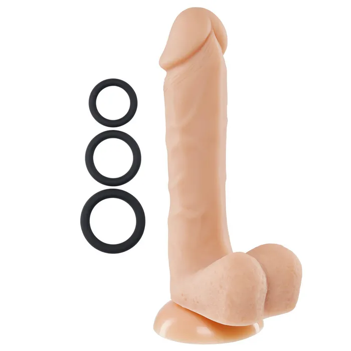 Cloud 9 Novelties Dildos | Pro Sensual Premium Silicone 8 Inch Dong With 3 Cockrings