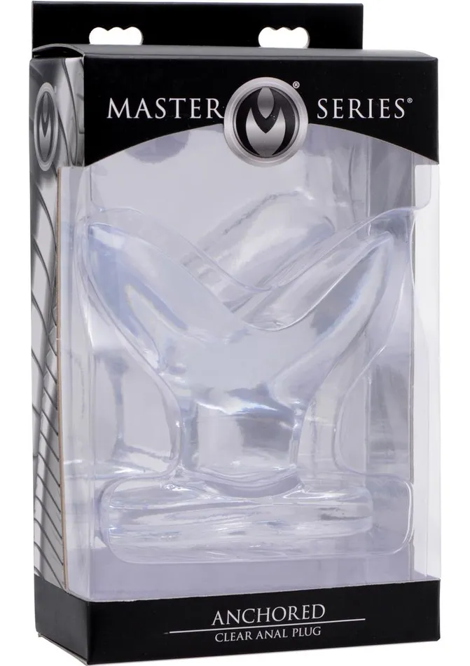 Master Series Anchored Clear Anal Plug | Master Series Male Sex Toys