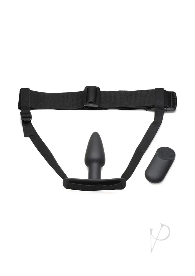 Master Series Male Sex Toys Master Series BumTastic 28x Rechargeable Silicone Anal Plug with Harness and Remote Control