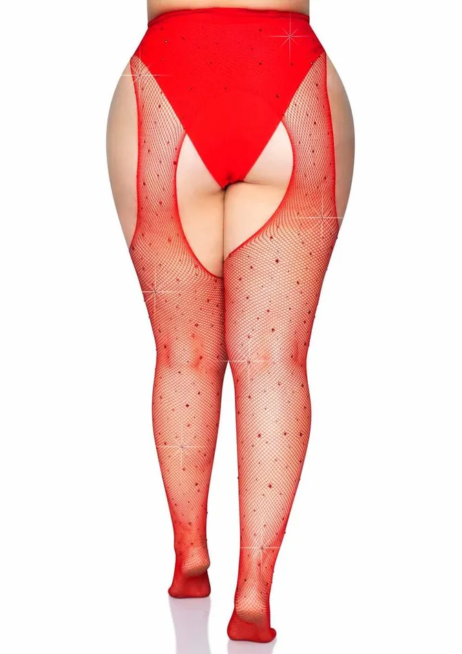 Vibrators | Leg Avenue Leg Avenue Crystalized Fishnet Suspender Pantyhose