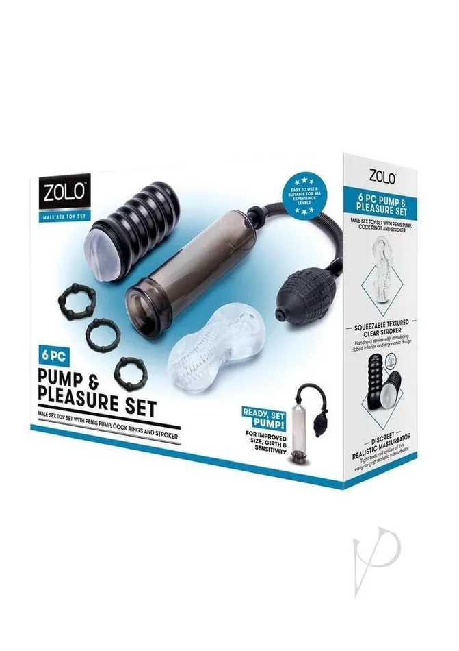 Xgen Llc Zolo Pump And Pleasure Set Male Sex Toys