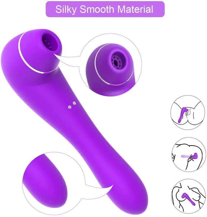 2in1 Sucking Vibrator ADLTOYFUN Vibrators