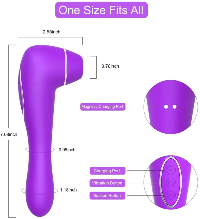 2in1 Sucking Vibrator ADLTOYFUN Vibrators