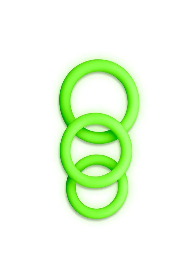 3 Pcs Cock Ring Set Glow In The Dark Shots America Male Sex Toys