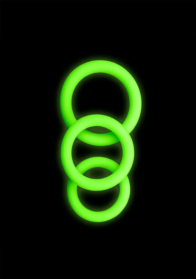 3 Pcs Cock Ring Set Glow In The Dark Shots America Male Sex Toys