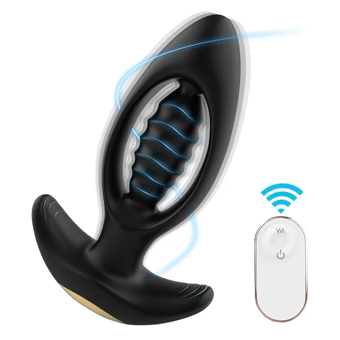 9 Powerful Mode Hollow Spiral Anal Vibrator PSpot Stimulate With Remote Sorlove Female Sex Toys