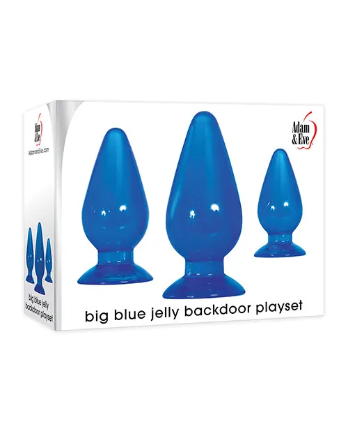 Adam Eve Vibrators Adam Eve Big Blue Jelly Backdoor Playset