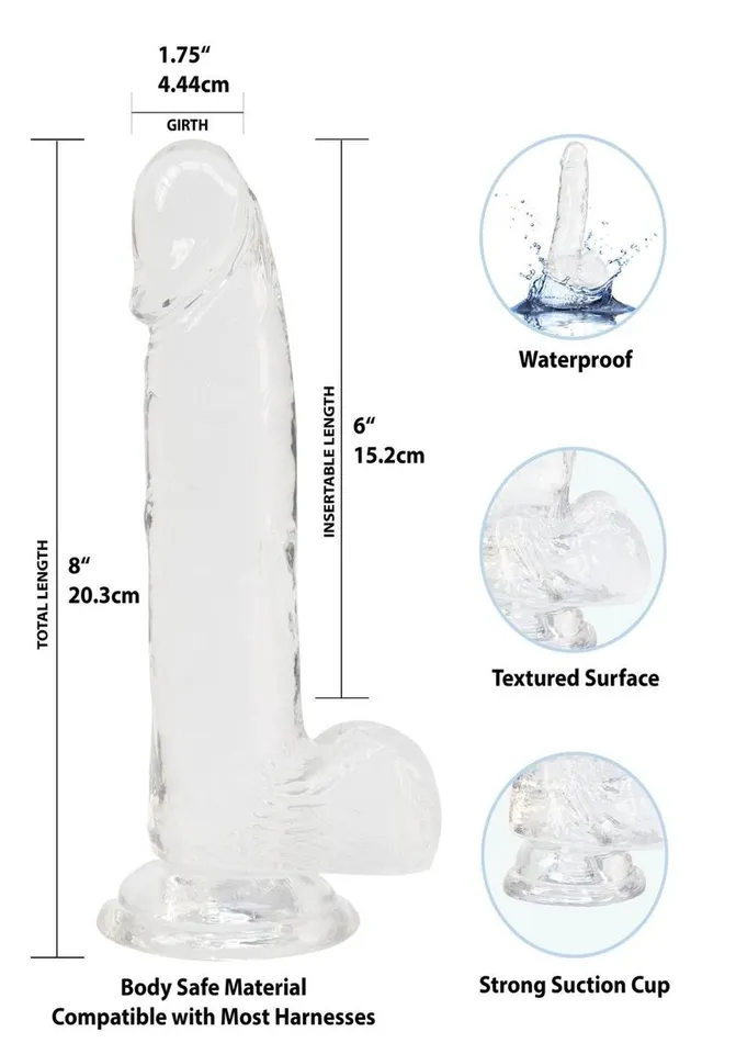 Addiction Crystal Addiction Dildo with Balls Dildos