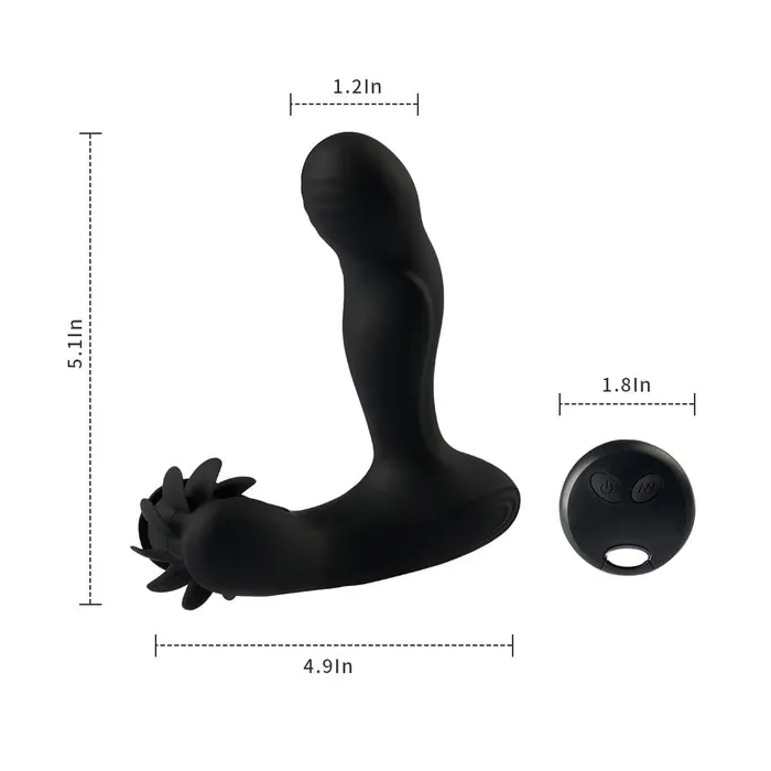 ADLTOYFUN 12 Modes TongueLicking Heating Vibration Prostate Stimulator Male Sex Toys