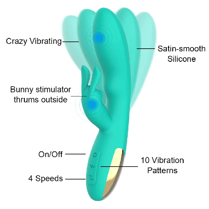 ADLTOYFUN Female Sex Toys Crazy Rabbit Vibrator