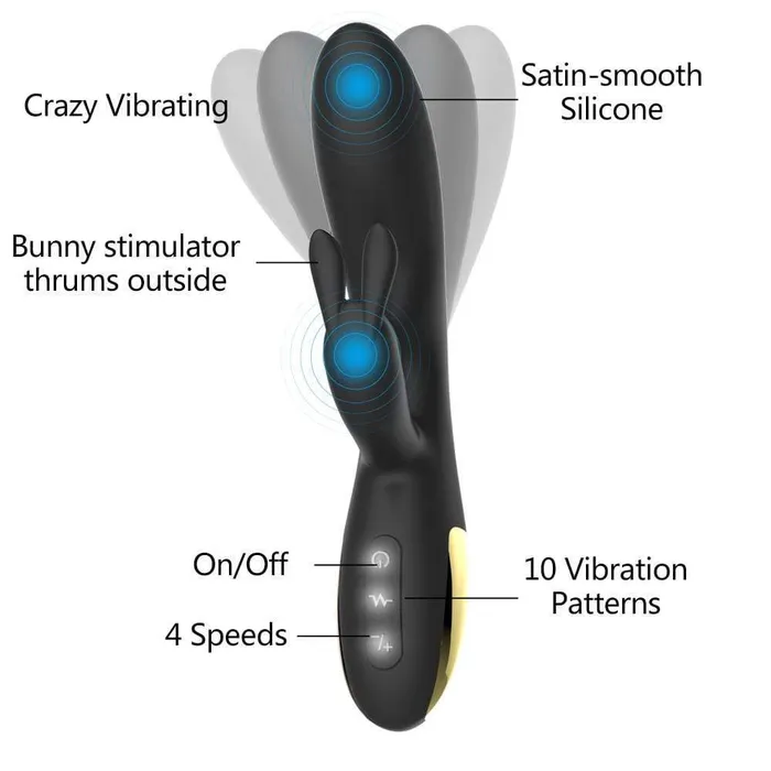 ADLTOYFUN Female Sex Toys Crazy Rabbit Vibrator