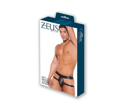 Allure Lingerie Female Sex Toys Zeus Wet Look Brief Style Jock Strap