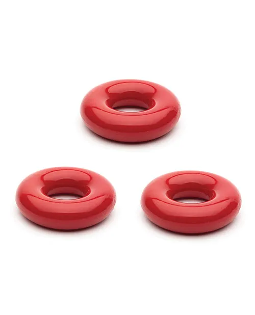 Anal 665 INC Sport Fucker Chubby Cockring Pack of 3 Red