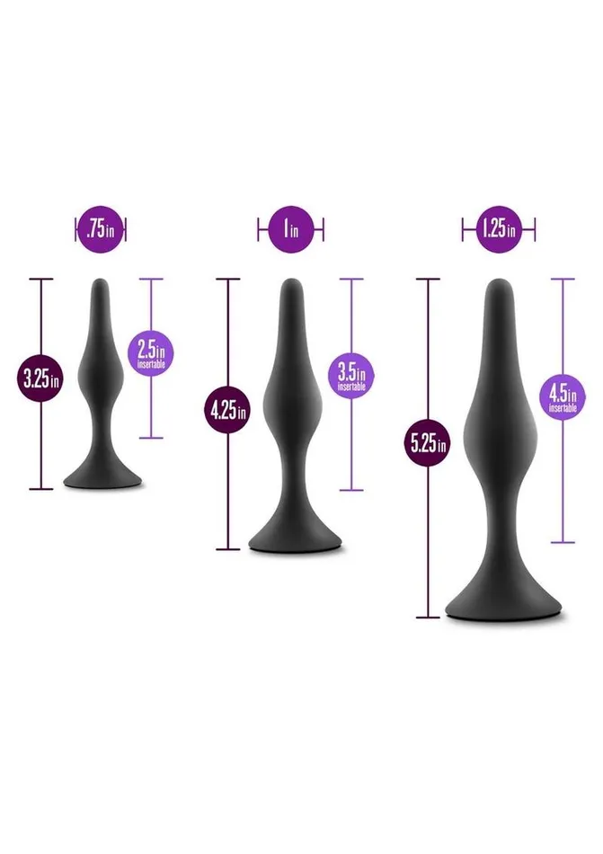 Anal Adventures Anal Adventures Platinum Silicone Beginner Plug Kit Male Sex Toys