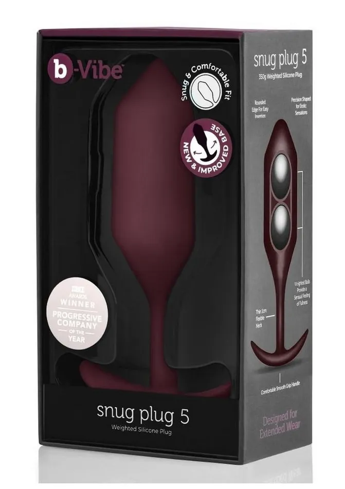 Anal bVibe BVibe Snug Plug 5 Silicone Weighted Anal Plug Dark