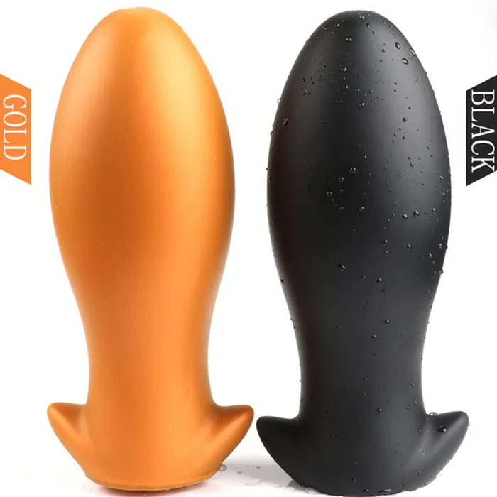 Anal BeBuZZed Bebuzzed DINO EGG Anal Plug Liquid Silicone XXL 23cm Black