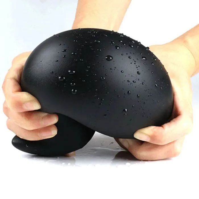 Anal BeBuZZed Bebuzzed DINO EGG Anal Plug Liquid Silicone XXL 23cm Black