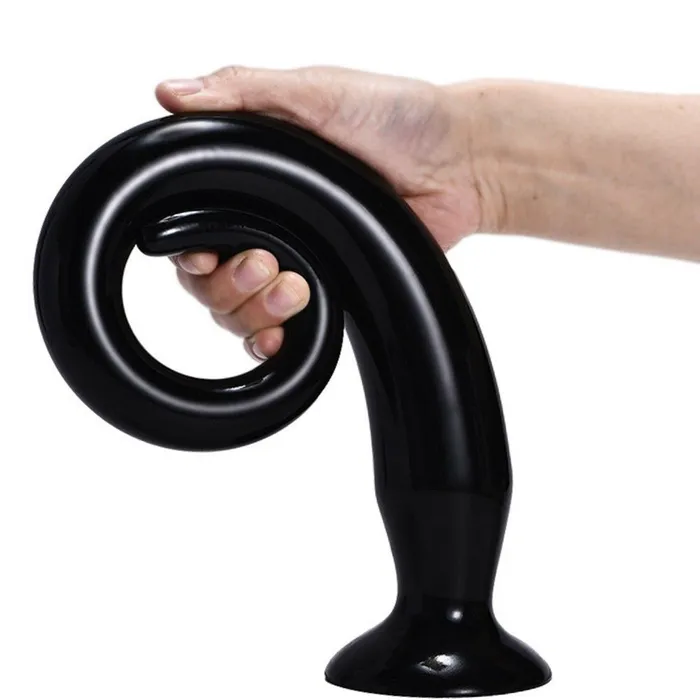 Anal BEBUZZED Bebuzzed Snake 42cm Anal Dildo Big Butt Plug Black