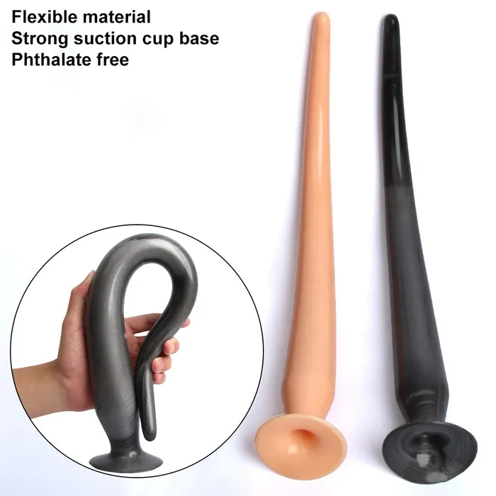 Anal BEBUZZED Bebuzzed Snake 42cm Anal Dildo Big Butt Plug Black