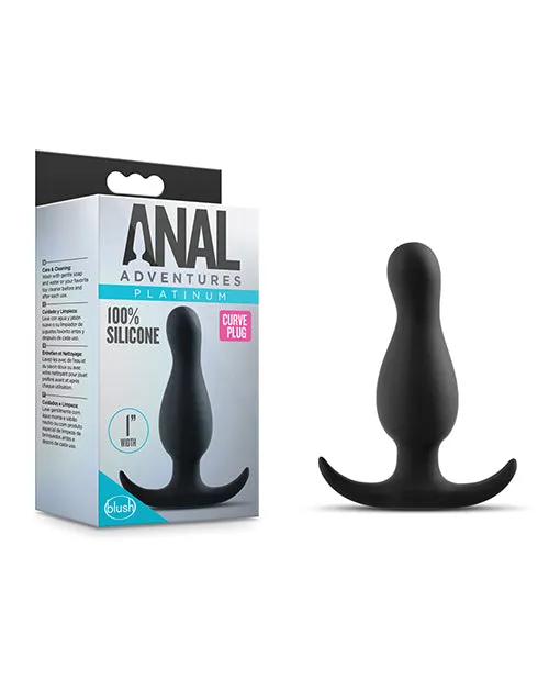 Anal Blush Novelties Anal Adventures Curve Plug Black