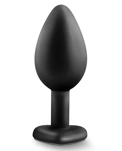 Anal Blush Novelties Temptasia Bling Plug with Gem Small Black