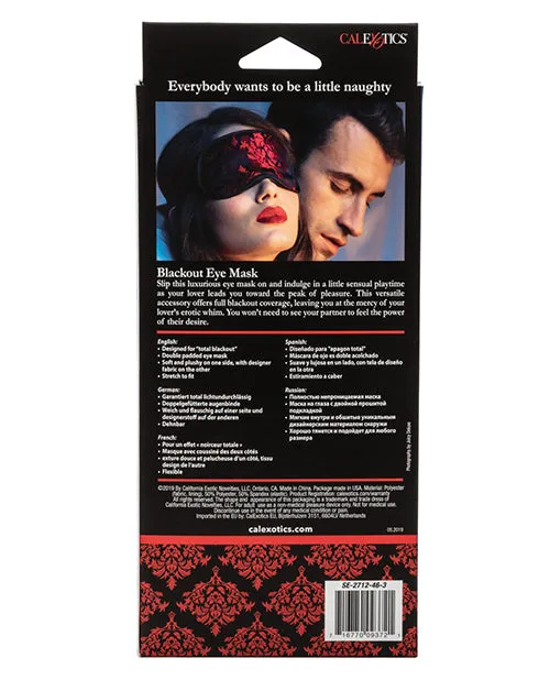 Anal California Exotic Novelties Scandal Blackout Eye Mask BlackRed