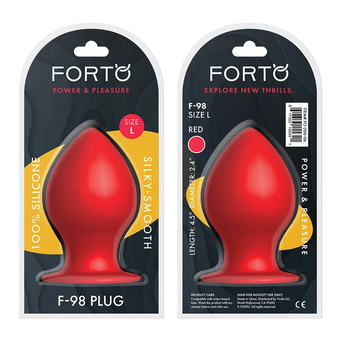 Anal FORTO FORTO F98 Anal Plug Red Large