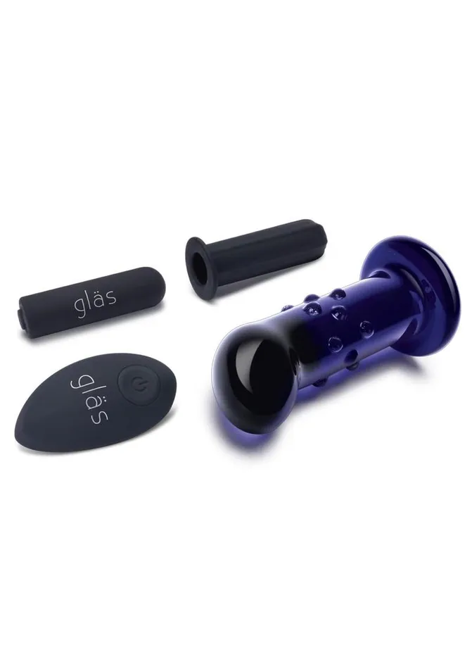 Anal Glas Rechargeable Remote Controlled Vibrating Glass Dotted GSpotPSpot Plug Glas