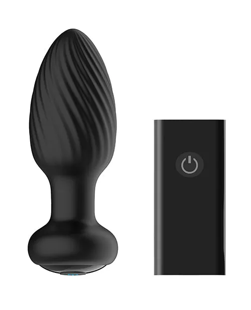 Anal Libertybelle Marketing Tornado Rotating Vibrating Butt Plug Black