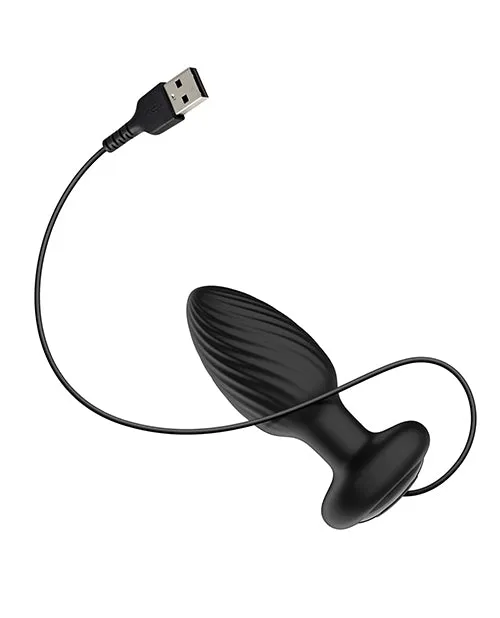 Anal Libertybelle Marketing Tornado Rotating Vibrating Butt Plug Black