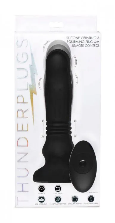 Anal Thunder Plugs Thunder Plugs Silicone Swelling Thrusting Plug w Remote Control