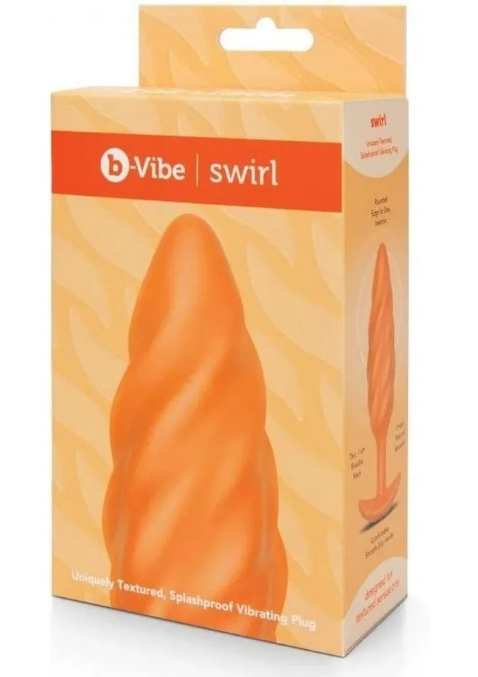 BVibe Swirl Textured Rechargeable Silicone Anal Plug bVibe Male Sex Toys