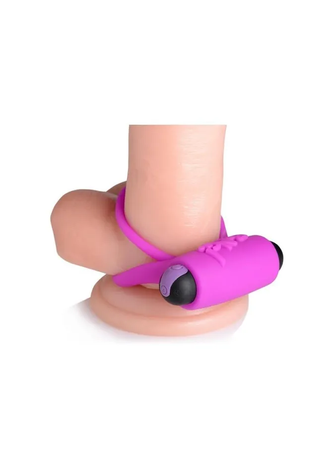 BANG Bang Silicone Rechargeable Cock Ring and Bullet with Remote Control Male Sex Toys