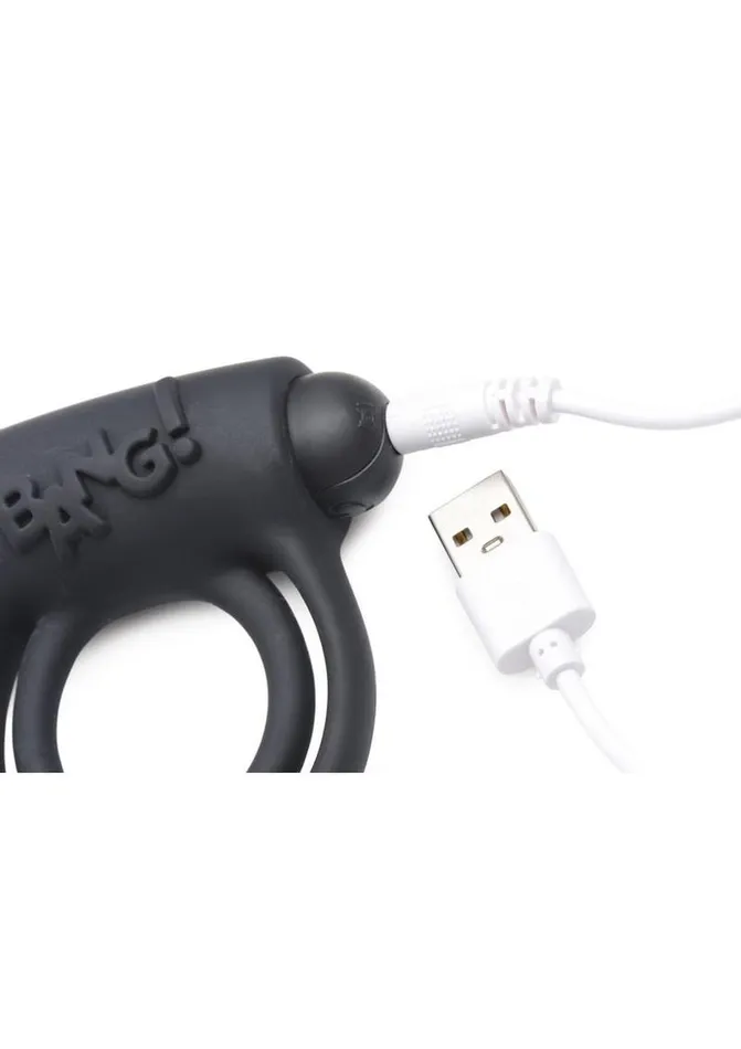 BANG Bang Silicone Rechargeable Cock Ring and Bullet with Remote Control Male Sex Toys