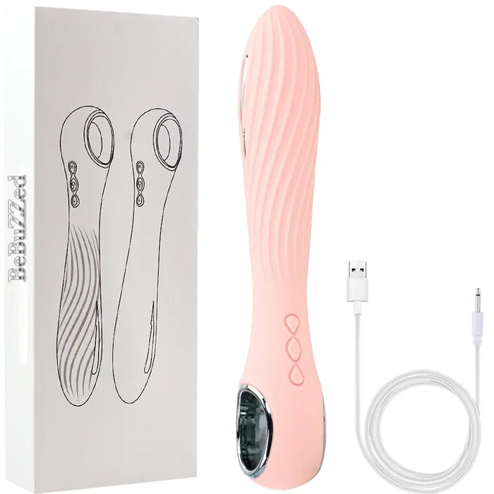 Bebuzzed Eshock Estim Loop Ribbed Electric Shock USB Vibrator Pink BeBuZZed Vibrators